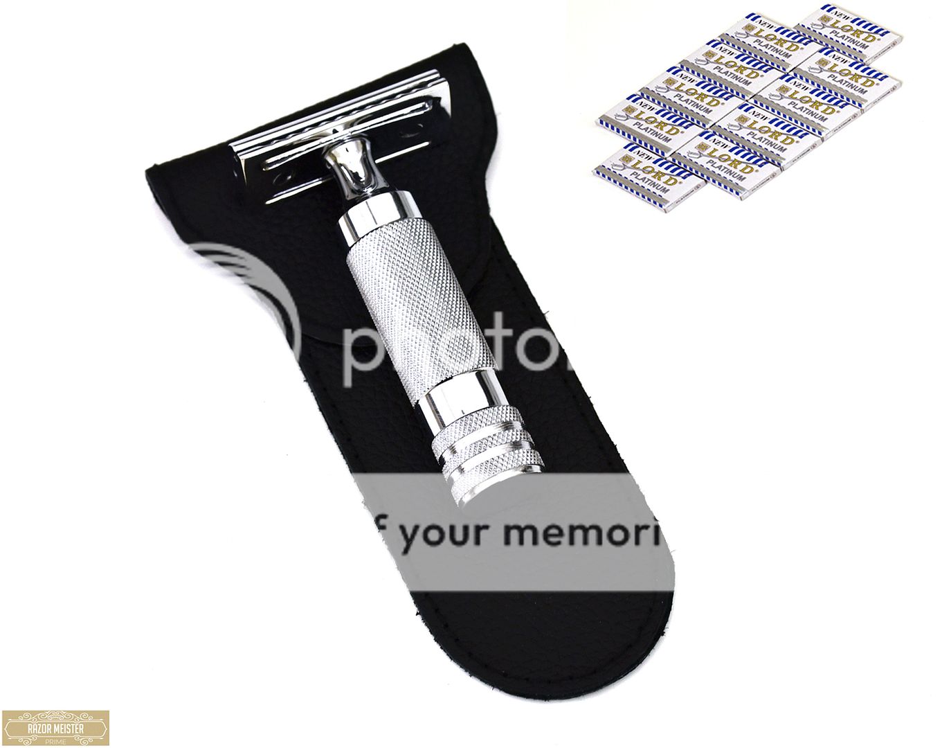 Stubby German Stainless SAFETY RAZOR + 50 RAZOR BLADES, Double Edge